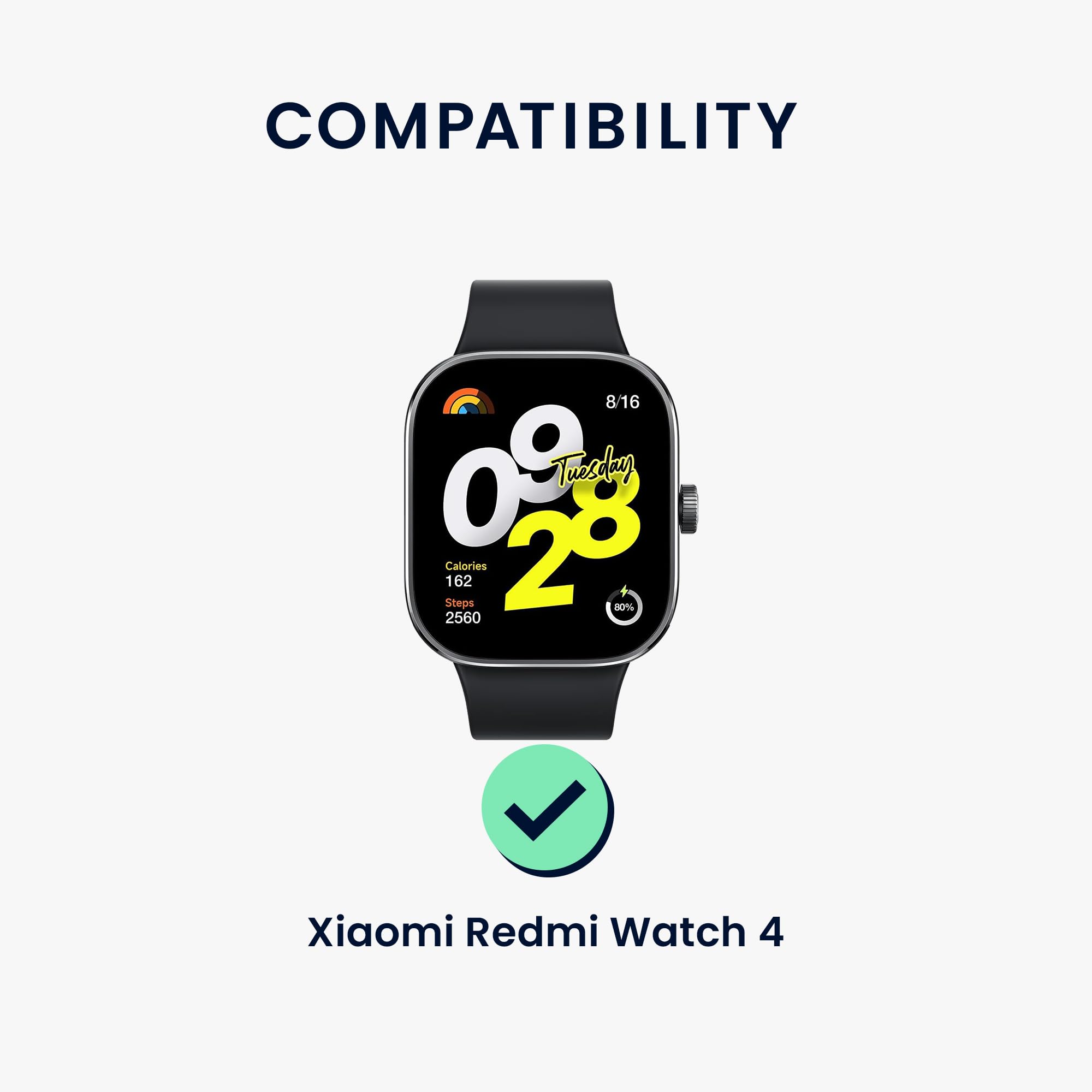 kwmobile Watch Strap Connecting Adapter Compatible with Xiaomi Redmi Watch 4 - For 20mm straps - 2x - No Tools Required - Image 2