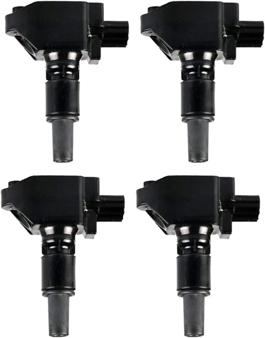 ENA Set of 4 Ignition Coil Pack and Wire Set 1.3 Compatible with Mazda 2004 2005 2006 2007 2008 2009 2010 2011 RX-8 RX8 R2 1.3L Replacement for C1459 N3H118100 UF501 UF-501 5C1450 S429013