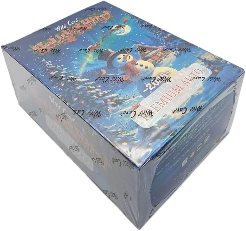 2025 Wild Card Holiday Hits Multi Sport Premium Auto Edition Hobby Jumbo Trading Card Box (5 Encased Cards Per Box)