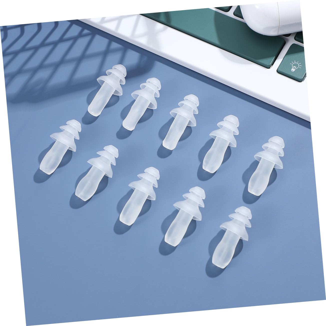 ULTECHNOVO 200pares Tapones De Silicona Transparentes Para Reducción De Ruido Reutilizables Protección Auditiva Para Estudio y Entornos Ruidosos