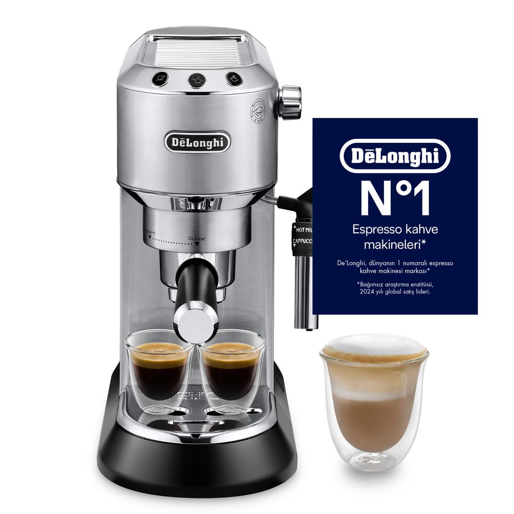 De'Longhi Dedica Manuel Espresso Makinesi, 15 cm Genişlik, 1 L…