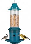 Kingsyard Durable Squirrel Proof Feeder Adjustable, Weather Resistant Bird Dispenser Metal Hanging, Outdoor Large Seed Station Anti Chew Easy Clean Garden Backyard Decor