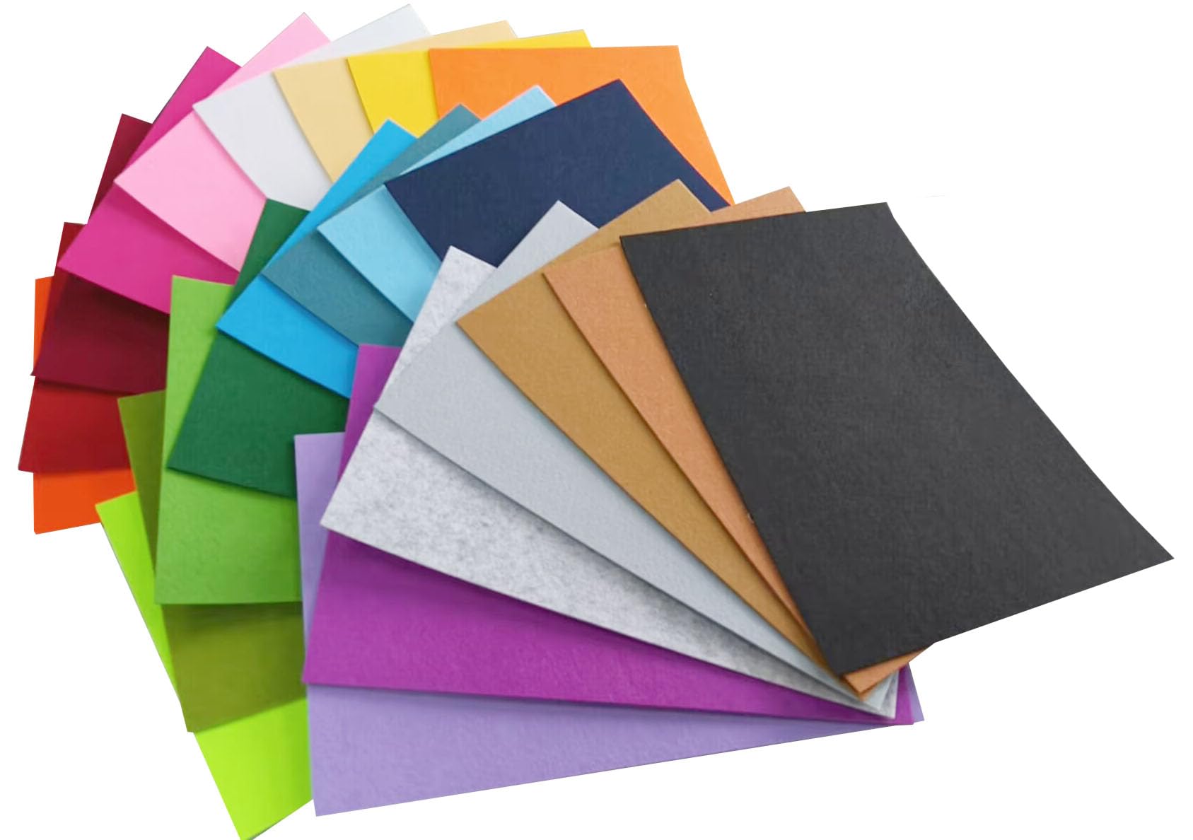 Caicxi 24Pcs 15 X 15Cm 2Mm Thick Stiff Felt Fabric Sheets Assorted Colours Felt Pack Diy Craft Squares Nonwoven Used For Diy Crafts Ornament Crafts