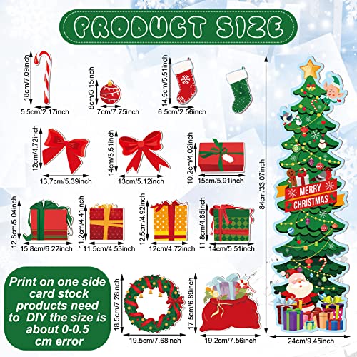 42 Pcs Christmas Classroom Bulletin Border Decoration Set Christmas Stockings Cutouts Wreaths Cutouts Candy Canes Cutouts Gift Box Christmas Balls Cutouts For Winter Xmas Classroom (Stocking Style) #TOP1