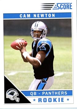 2011 Score Football Card # 315 Cam Newton RC - Carolina Panthers field in background RC - Rookie Card NFL Trading Card In a Protective Screwdown Case!