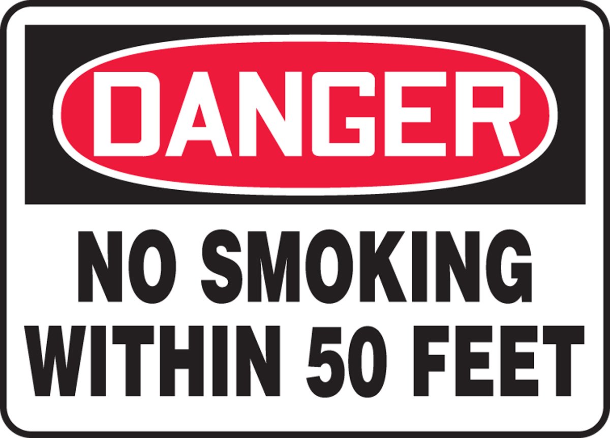 Panneau Danger No Smoking Accuform Signalétique Incendie