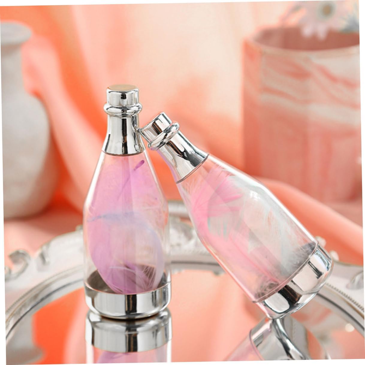 20pcs Silver Large Bottle-shaped Candy Containers Wedding Sugar Cases Party Favor Boxes for Adults Creative Birthday and Anniversary Celebration