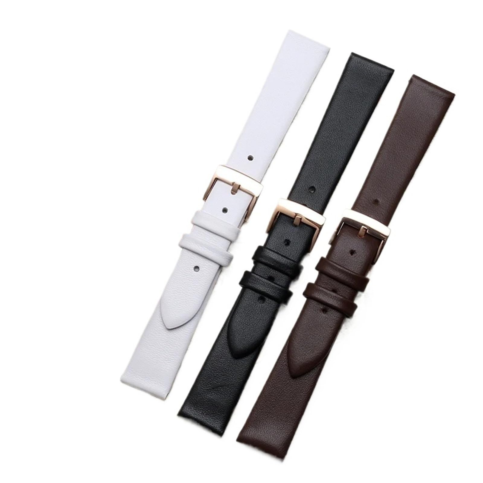 Run Ken Bracelet De Montre Fin Et Lisse En Cuir Souple, Disponible 12, 14 16 Mm