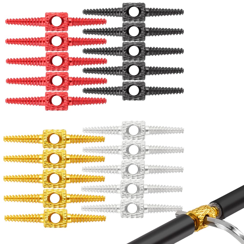 Pirhosigma 4 Colors Bicycle Brake Cable Hydraulic Hose Adapter Shifts Cable Connector Routing Tool for Mountain and Road Bikes 5 pcs Each Color of Gold Red Black Silver MTB