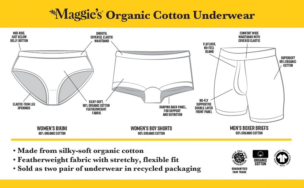 Maggie's Organic 2-Pack Men's Boxer Briefs - Extra Soft No Pinch Cotton Boxers - Super Soft Mens Boxer Briefs2