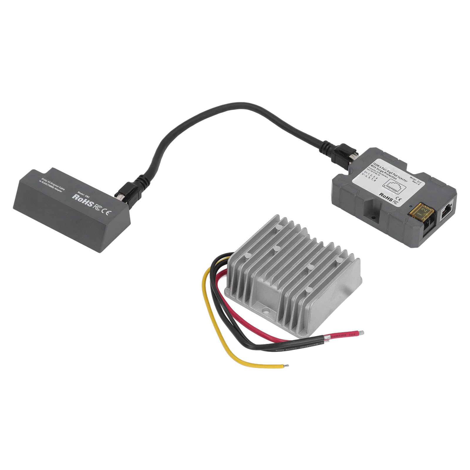 Keenso Zasilacz PoE 150W z przetwornicą DC-DC, 48V, 1 Sztuka, do Kamer IP