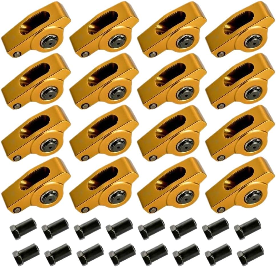 Aluminum Full Roller Rocker Arms 1.6 Ratio 3/8 Inch Stud Compatible With SBC Gen I 267 307 350 400