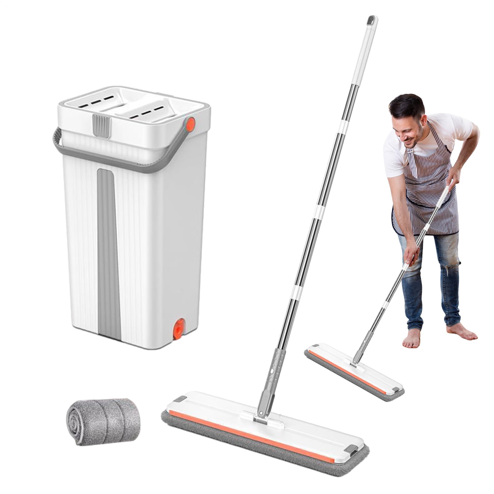 Set di Mop e Secchio Forniture Per La Pulizia Dei Pavimenti Domestici | Kit di Pulizia con Mop Secchio e Strizzatore Per Camera Soggiorno Cucina Bagno e Sala da Pranzo