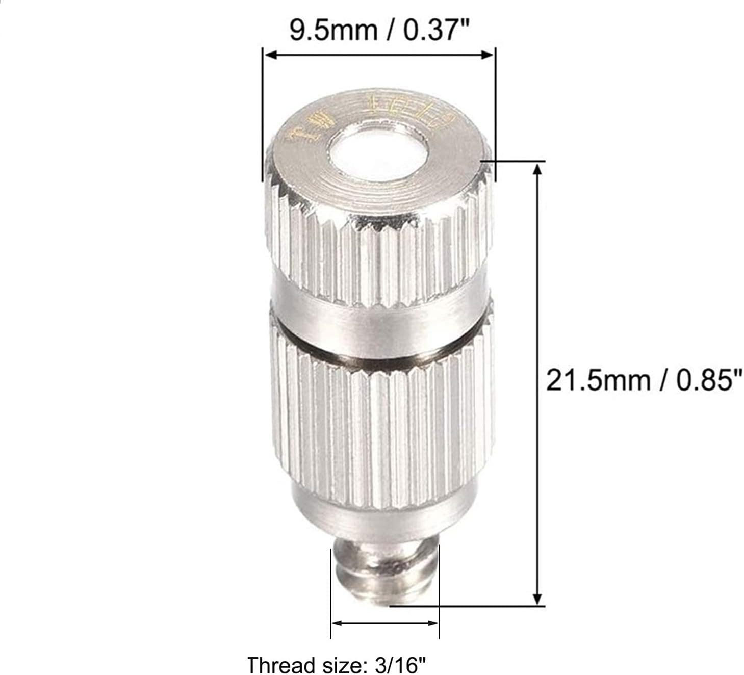 40pcs Misting Nozzle Kit for Cooling System Stainless Steel Mister Nozzles High Pressure 3/16" Threaded, Garden Water Mister, Fog Nozzles, Anti-drip Fogging Spray Head (Size : 0.2mm)