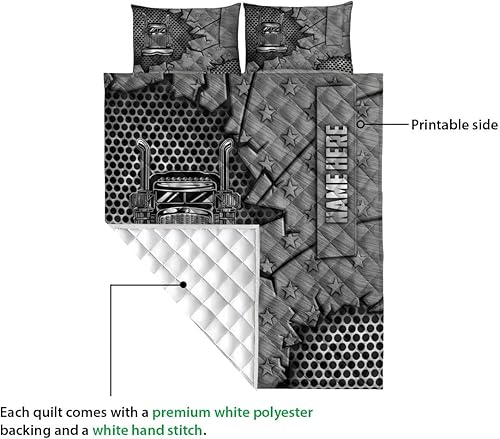 Miniatura 3 de OhaPrints Juego de cama y fundas de almohada personalizadas, diseño plateado de camionero, camionero, camionero, camión, chofer, color plateado,