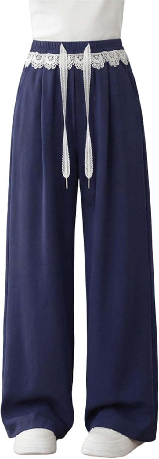 Agoky Kids Casual Straight Pants Bottom Loose Jogger Sweatpants for Cycling Hiking Wide Leg Trousers