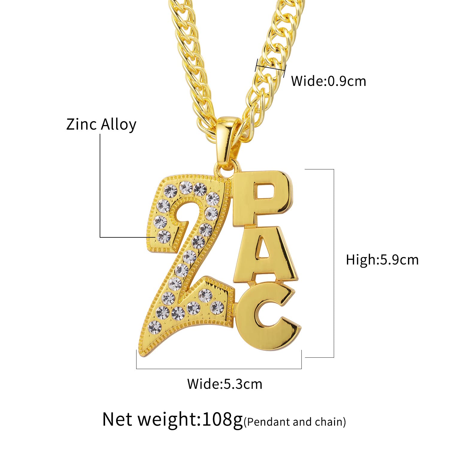 Tupac Gold Chain CUSTOM RHINESTONE CHAINS. Link In Bio! #customchain