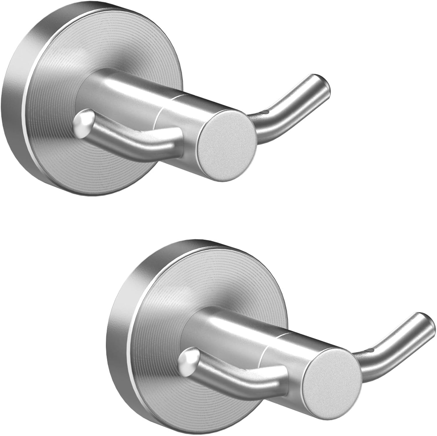 2 Pack Towel Hooks for Bathroom,Screw in Stainless Steel Wall Hooks