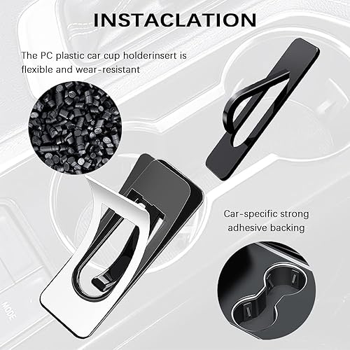 Miniatura 6 de 3 portavasos de automóvil, limitador de posición, insertos de portavasos para automóvil, almohadillas antivibraciones, accesorios interiores,