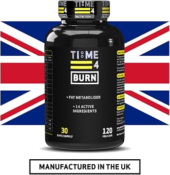 Time 4 Burn High Strength Thermogenic Fat Burners Weight Loss Diet Pills for Men & Women Vegan Friendly, Gluten Free Nutritional Supplements for Weight Management 120 x Capsules – 30 Days Supply