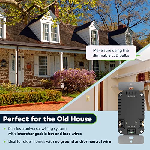 Topgreener Motion Sensor Switch, Pir Sensor Light Switch, Occupancy & Vacancy Modes, No Neutral Wire Required, Operable Without Ground Wire, 1.25A, 150W Dimmable Led, Single Pole, Tdos5-Km-Gd, Gold #TOP4