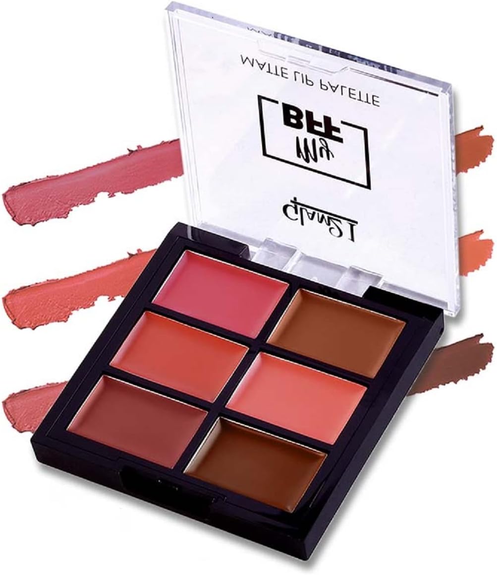 Glam21 My BFF Matte Lip Palette | 6 Lipstick Colors | Travel Friendly Lip Palette | Creamy Matte Finish - 9 Gm | Nudes-02