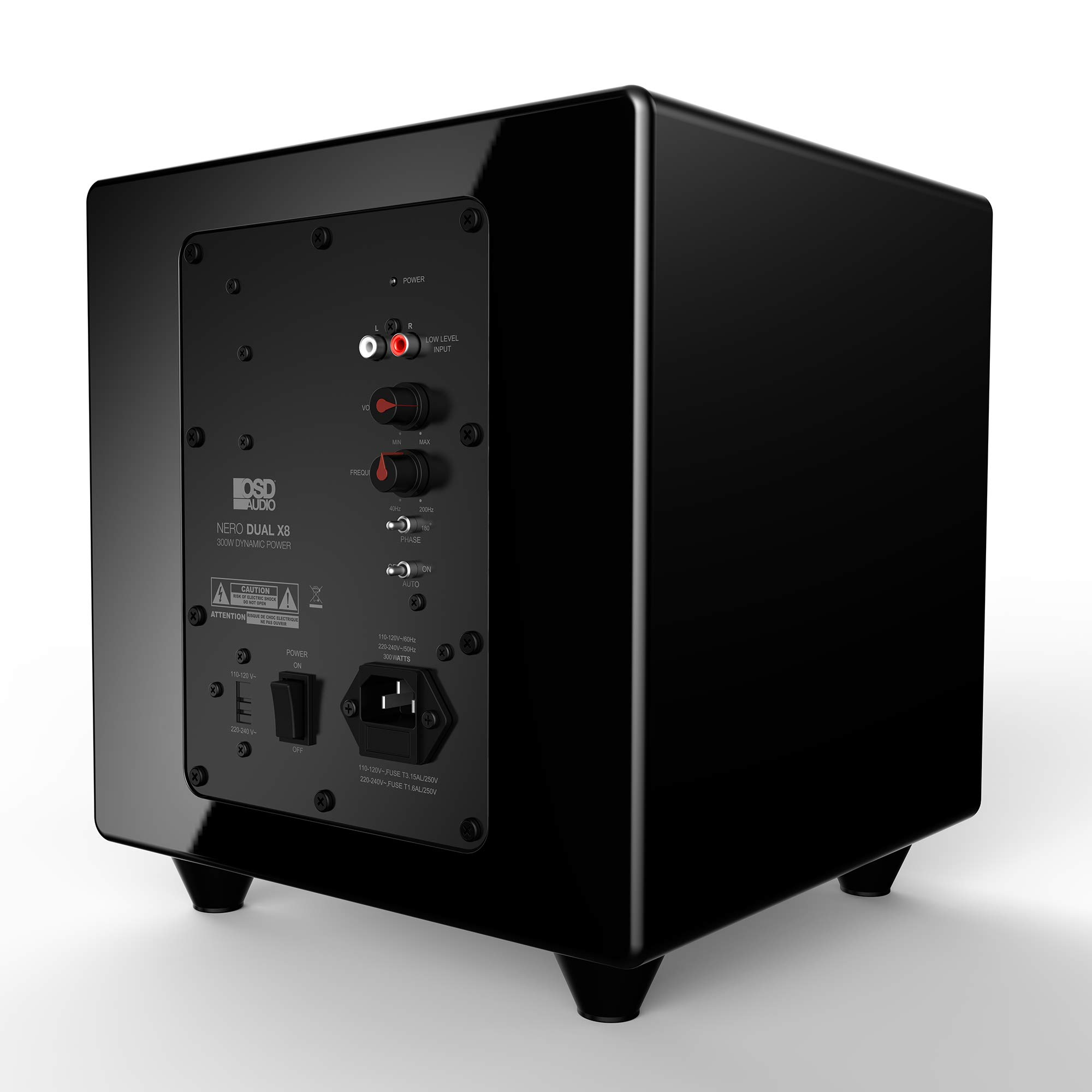 OSD Nero Dual 8" Powered Subwoofer, 300W Dynamic Active and Passive