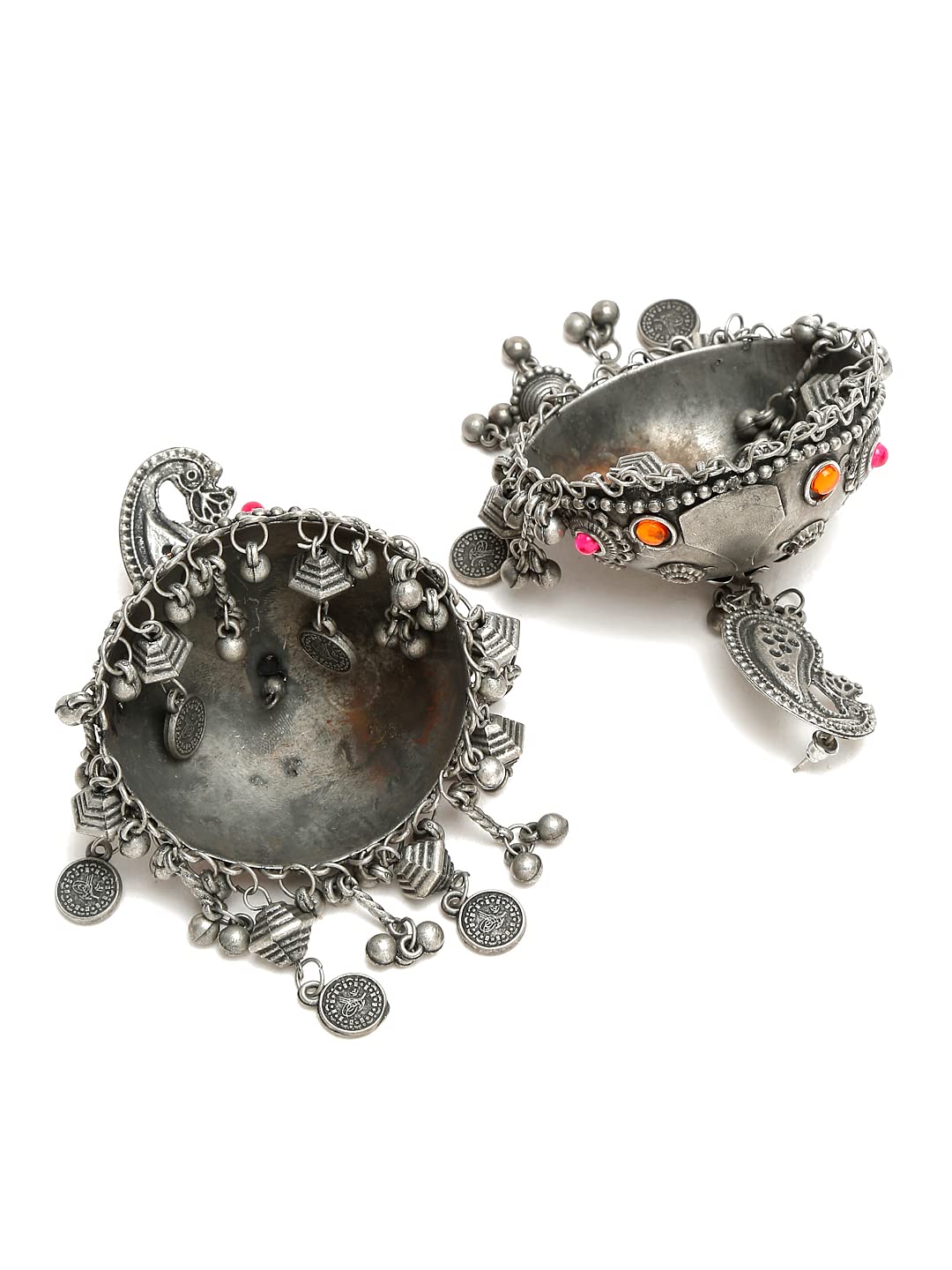 Oxidised Silver Celebrity Inspired Jhumki Earrings