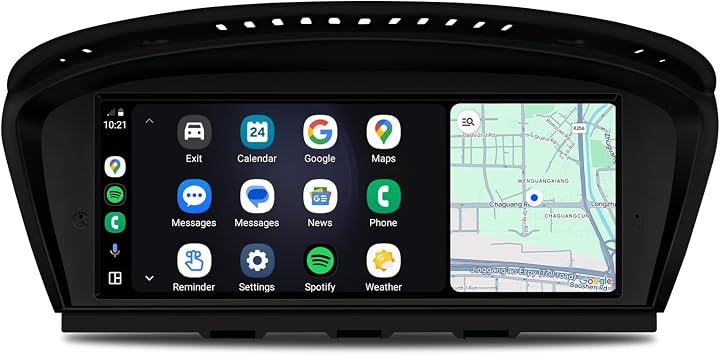 XTRONS 8.8 Inch Android 14 Car Stereo for BMW 3 Series E90-E93 / 5 Series E60 E61 M5 2009-2012 CIC System, IPS Touch Screen 4+64GB GPS Navigation Support Wireless CarPlay Android Auto 4G LTE