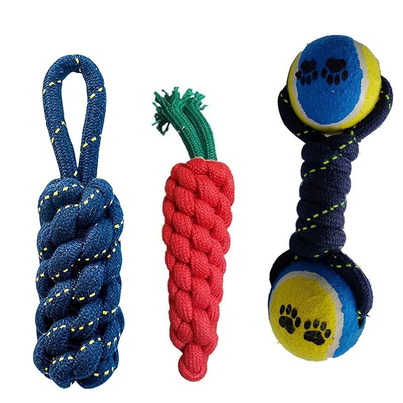 Dog Trust Combo of 3 Durable Dog Teeth Chewing Cleaning Biting Knotted Small Puppy Toys 100% Natural and Safe (Color May Vary) Cotton (B09YHTGT8D) Amazon Price History, Amazon Price Tracker