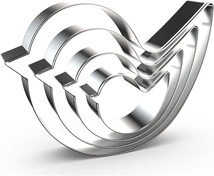 Bird Cookie Cutter Set - 5 inch, 4 inch, 3 inch, 2 inch - 4 Piece - Stainelss Steel