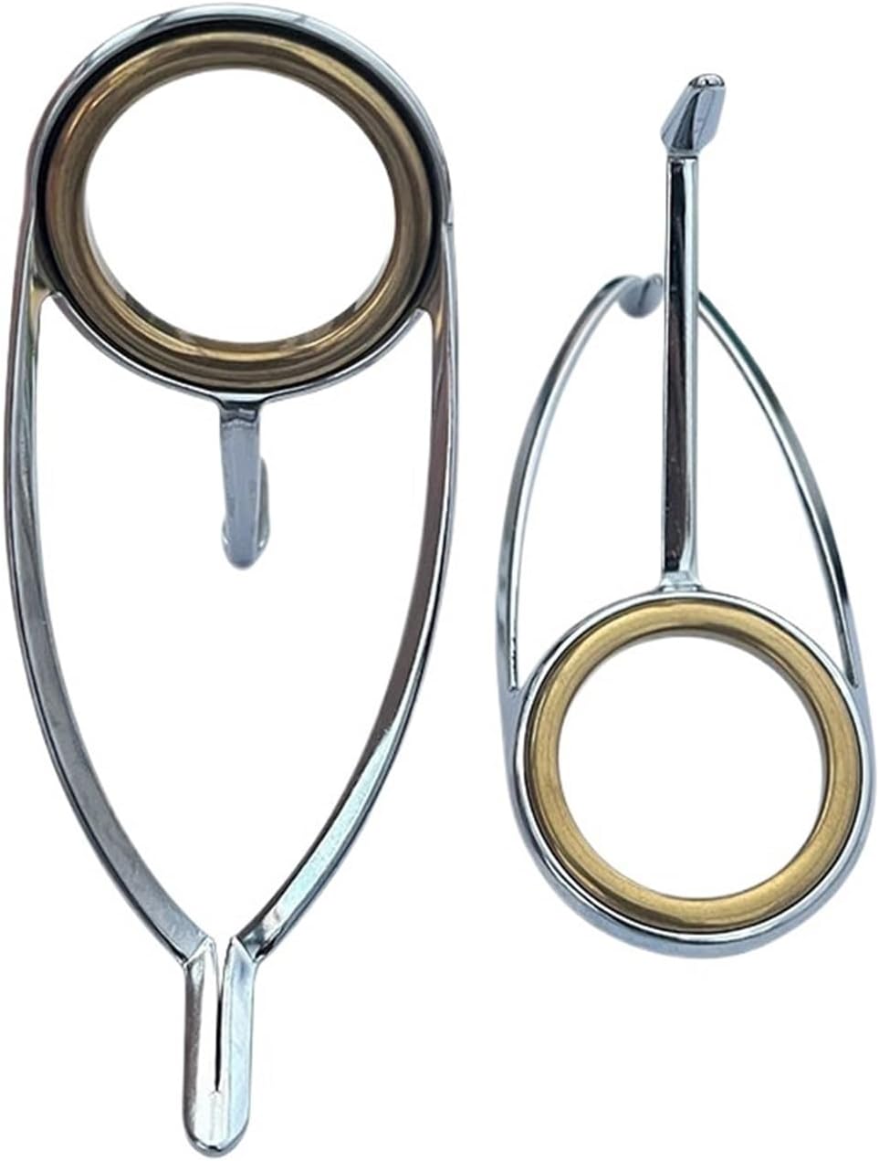 Fishing Rod Guides Fishing Rod Guide 2PCS Set Stainless Steel Ceramics Rings Casting Repair Kit Replacement Accessorie