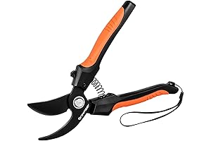 GROWNEER Professional Bypass Pruning Shears, 8 Inch Teflon Coated Plant Scissors, Hand...