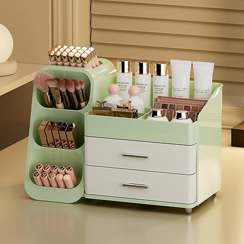 Miniatura 2 de Organizador de maquillaje con cajones para tocador, estuche de exhibición de cosméticos espacioso, solución de almacenamiento perfecta para tus