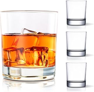 COPLIB Whiskey Glasses Set of 4 -11 OZ Old Fashioned Glasses/Premium Crystal Glasses, Perfect for Whiskey Lovers, Rocks Gl...