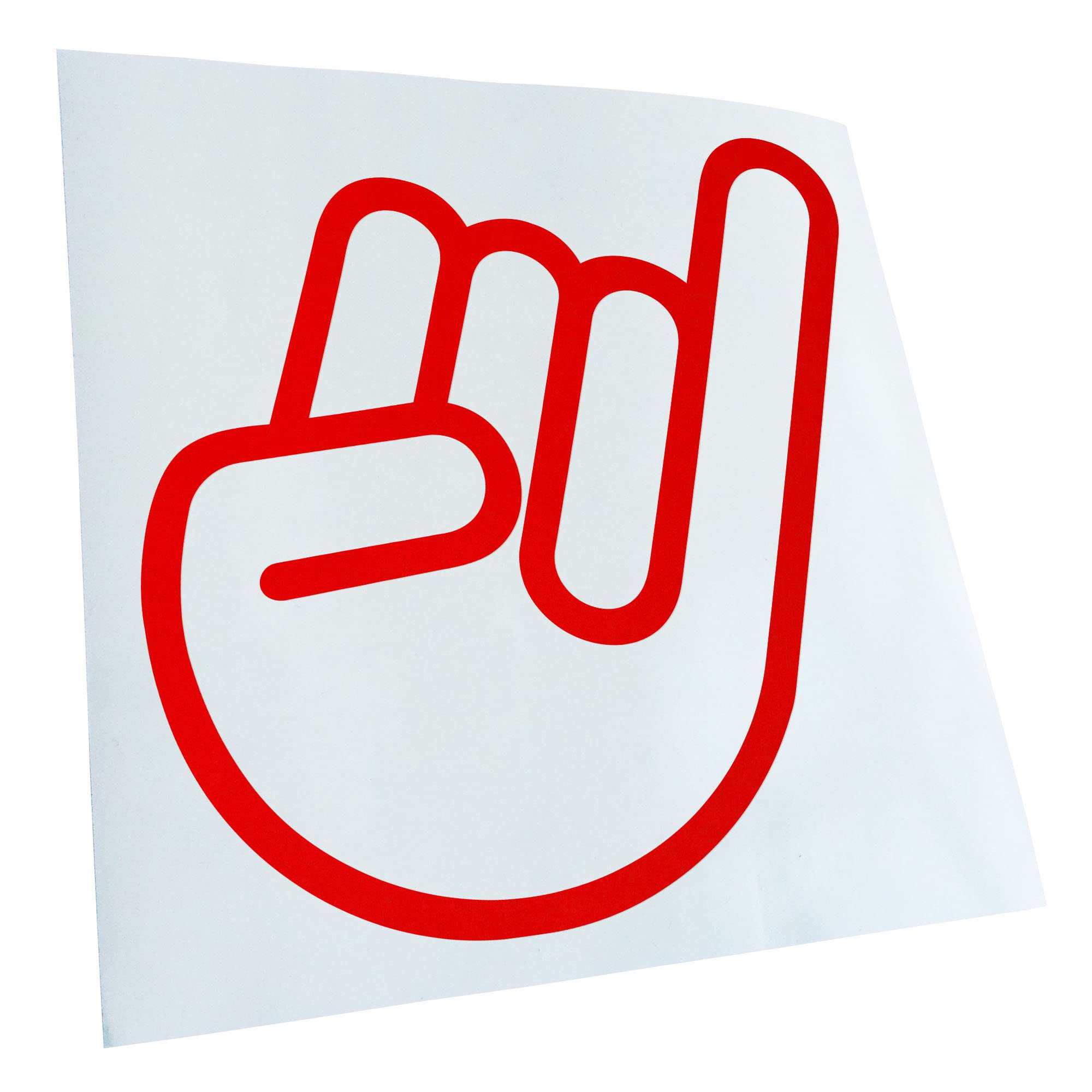 Kiwistar - Car Sticker - Red - 30 x 30 cm Stink Finger - Shocker Hand - Rear Window Car Sticker Weatherproof for Car Truck Moped Truck - Sticker Exterior Self-Adhesive Tuning Accessories for Window