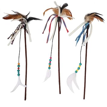 Funny Cat Stick, Portable Feather Cat Stick Practical Comfortable Convenient for General Purpose for Professional Use for Pet for Home