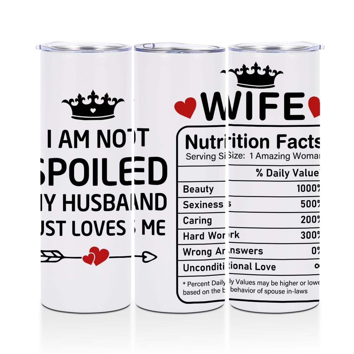 Wenboco Wife Gifts Birthday Gifts for Wife Coffee Cups with Lids Skinny Straight Stainless Steel Tumblers Tea Thermal Cups for Hot and Cold Drinks Christmas Anniversary Thank You Gifts for Wife Her