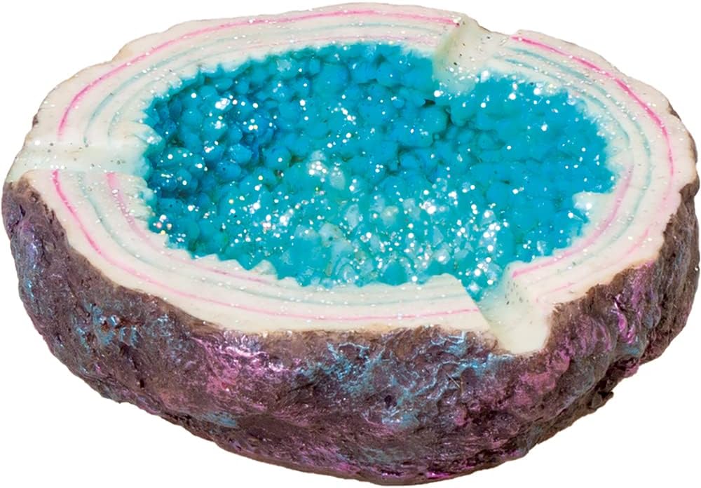 Polystone Crystal Rock Ashtray by Fujima Ashtray for Outdoor/Indoor/Patio/Home Decor Use Ash Holder for Smokers Cigarettes Unique Ashtray Length 5 x 5 Height