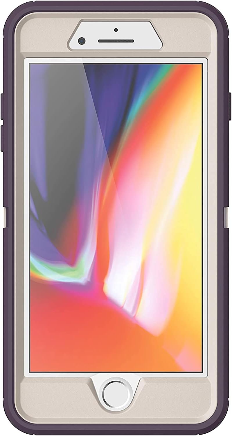 OtterBox Defender Series Case for iPhone 8 Plus & iPhone 7 Plus - Case Only - Non-Retail Packaging - Night Purple/Pale Beige
