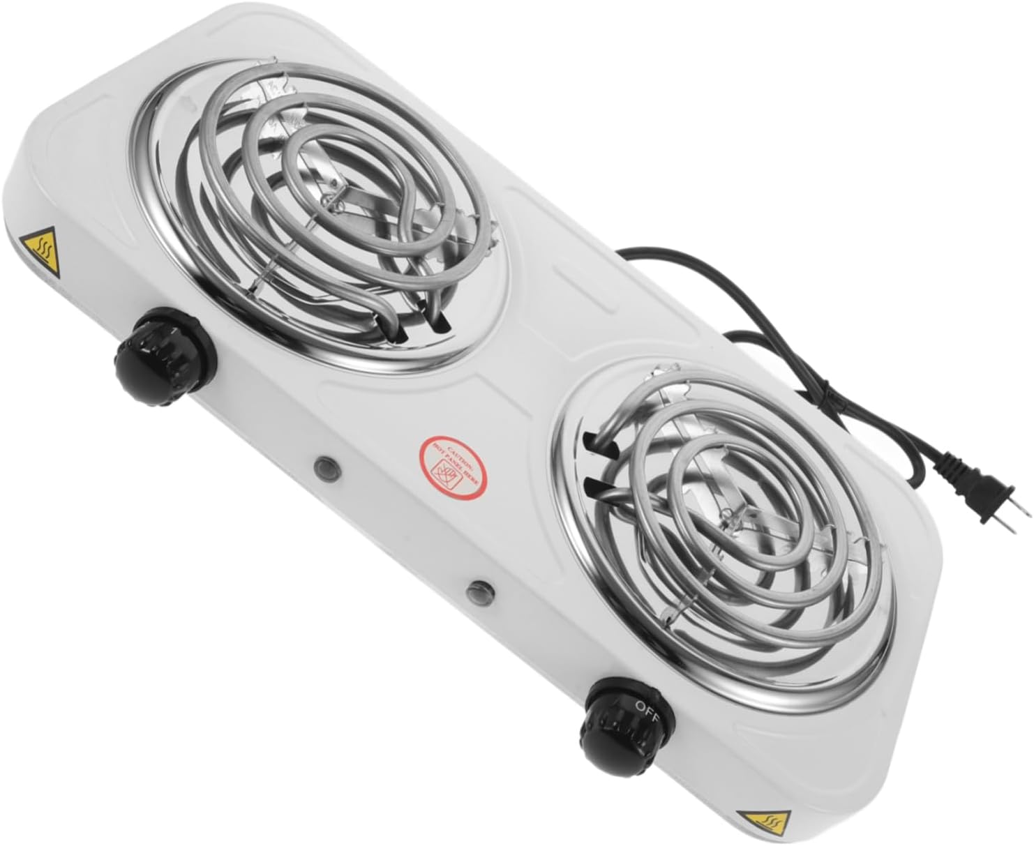 Estufa Eléctrica Portátil 2 Puestos 42.5 cm Corriente Doméstica 110V