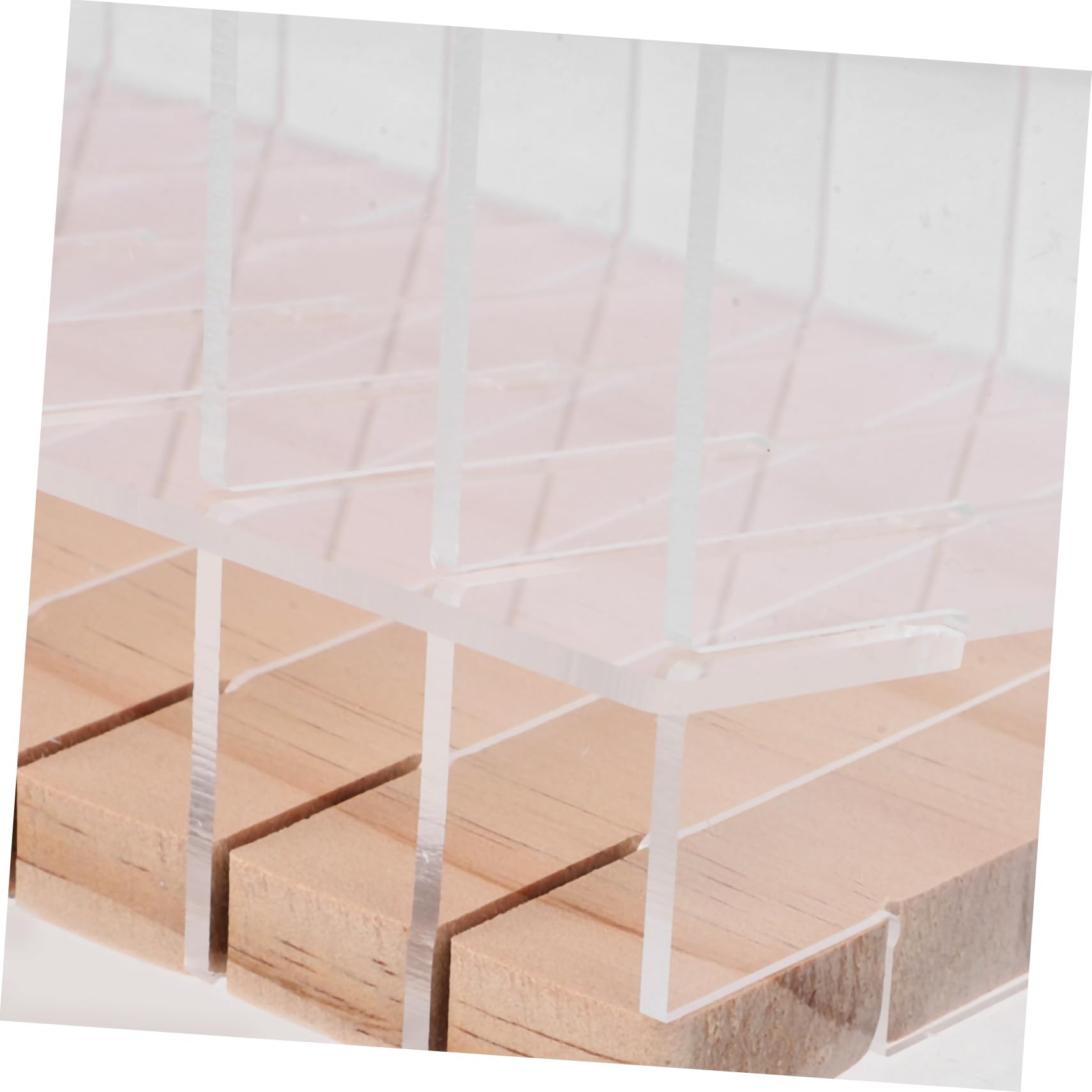LALAFINA Multifunktionaler Stiftehalter 108 Stifte aus Acryl und Holz mit Fächern Je Regal Sicher Abgerundete Kanten für Schreibtisch und Büro