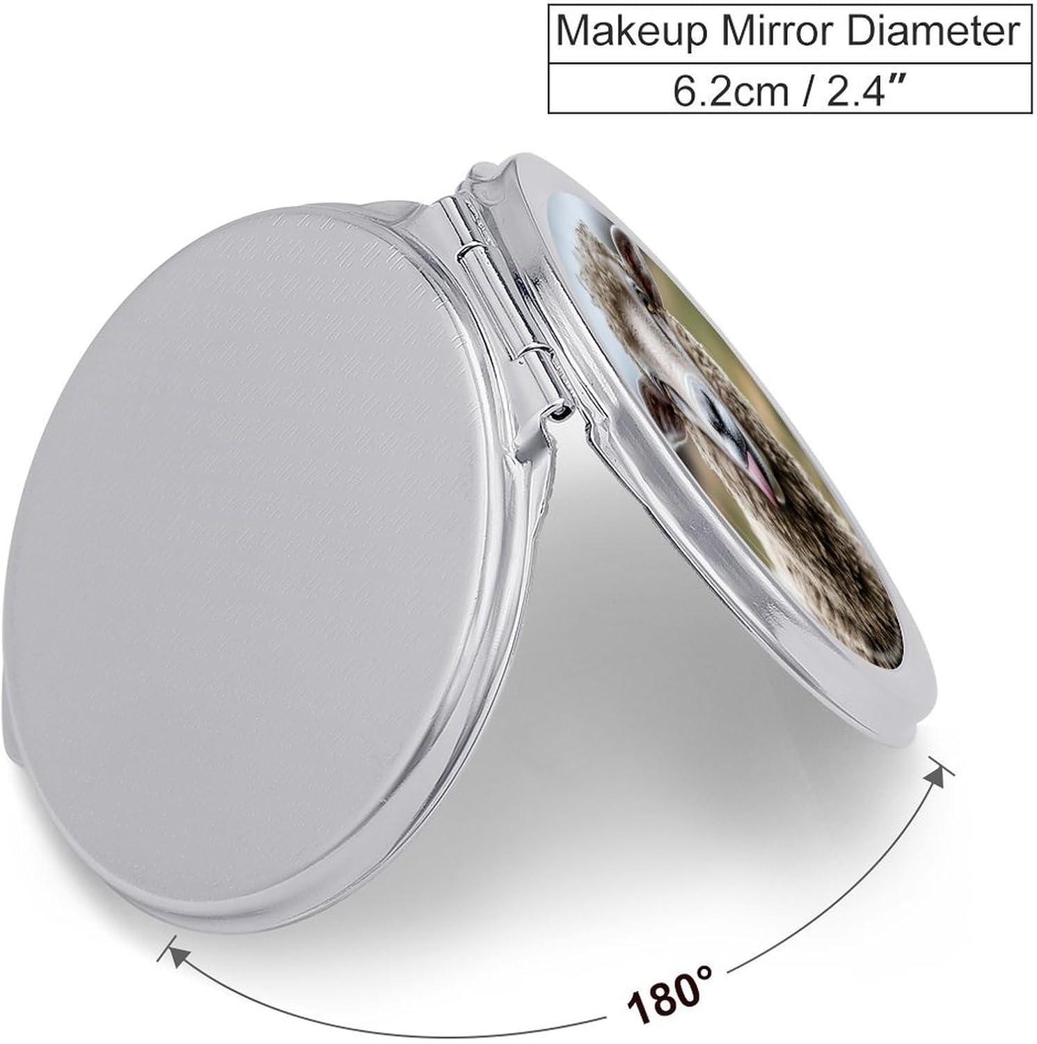 Funny Sheep Compact Makeup Mirror Mini Foldable Cosmetic Mirror Portable Travel Mirror for Purse Pocket