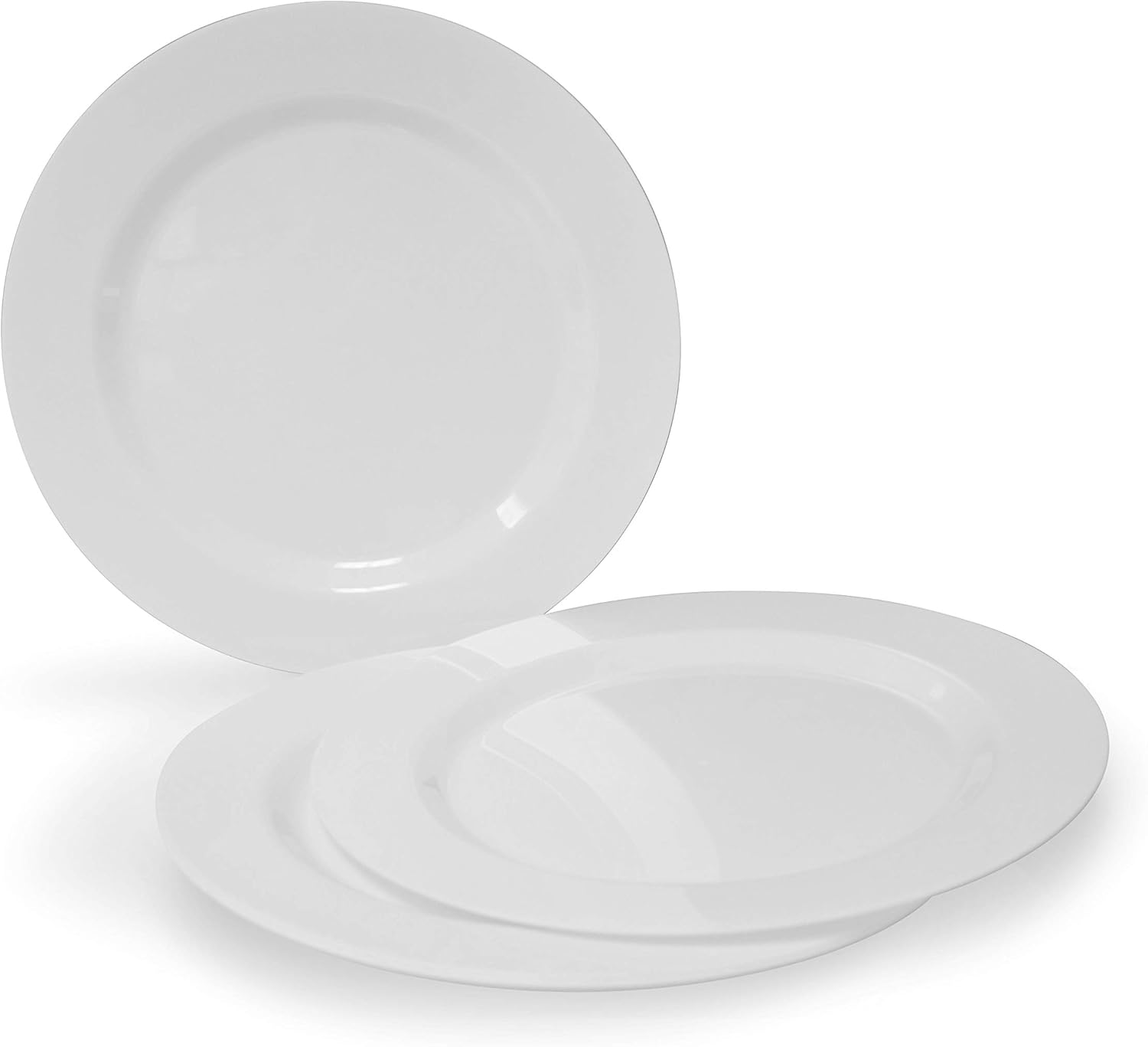 " OCCASIONS " 600 Pcs Set / 120 Guest Wedding Disposable Plastic Plate and Silverware Combo Set, 120 x 9'' Luncheon + 120 x 6.25'' Dessert plates + Silverware- (Plain White)