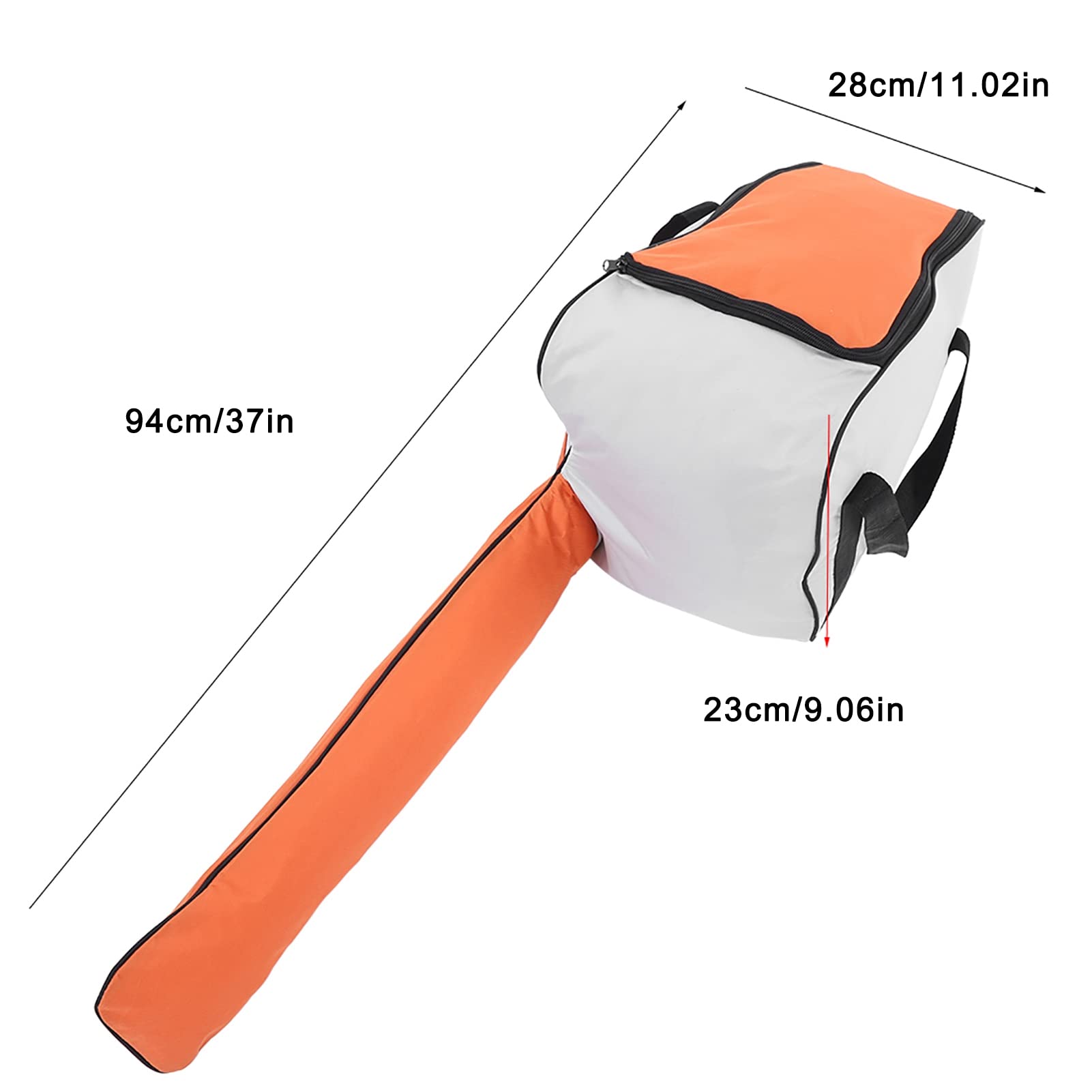 Kettensägentasche, Premium-Oxford-Stoff, Tragbare Oxford-Stoff-Kettensägen-Aufbewahrungstasche, Rasenmäher-Tragetasche, Schutzbox, Kettensägen-Tasche (orange weiß)