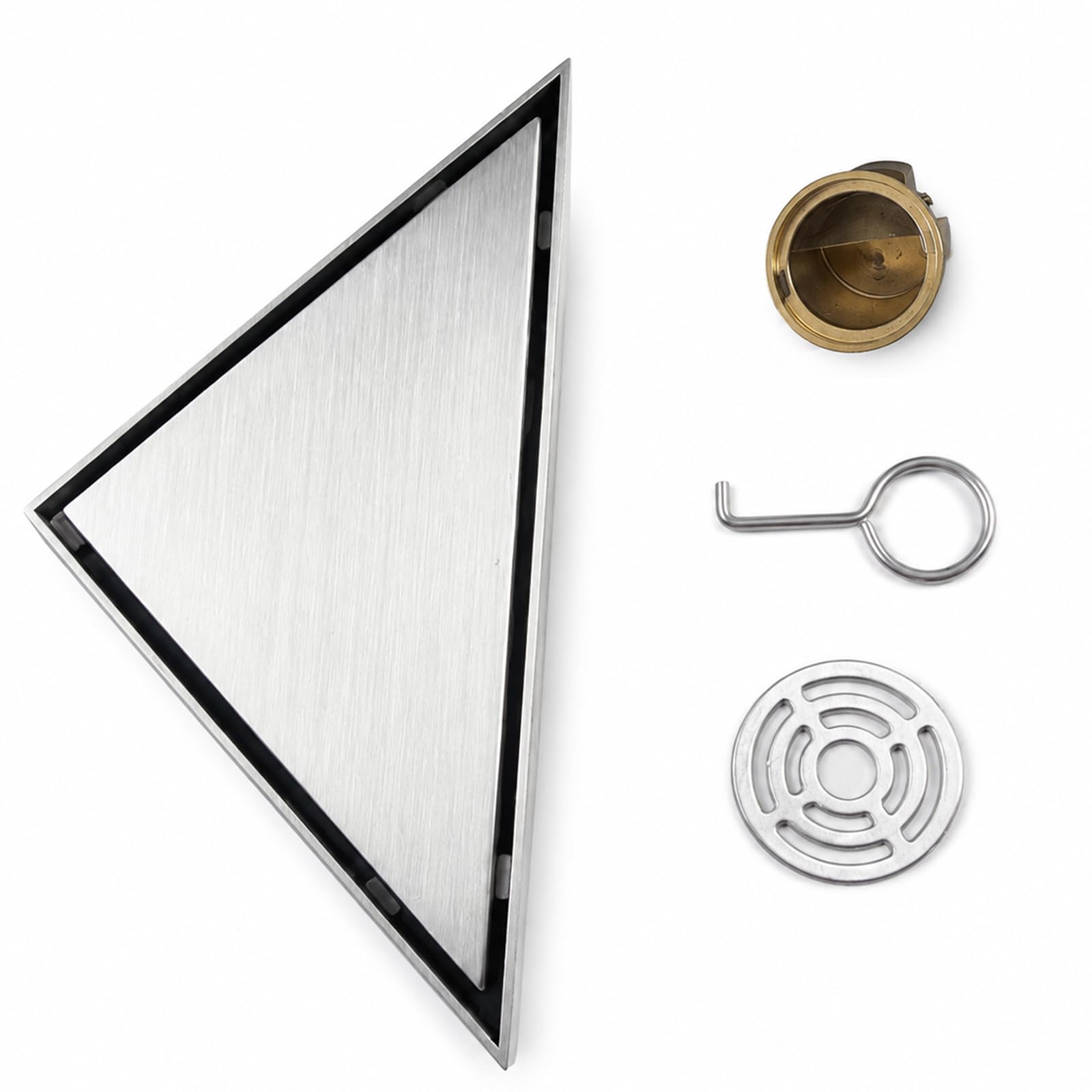 Siphon de douche triangulaire 15,2 cm filtre cheveux tuyau 50 75mm