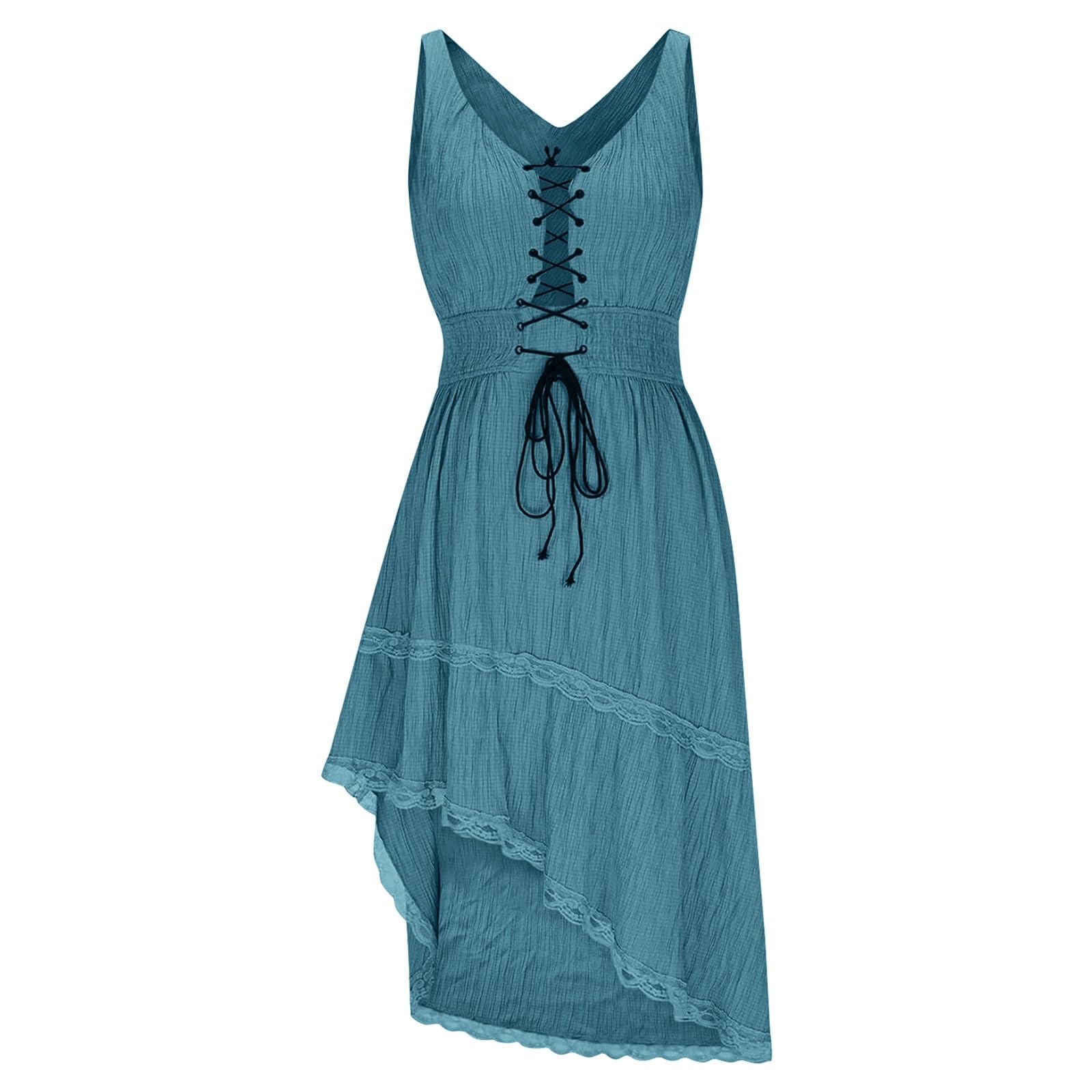 Blue Women's Vintage Western Cowboy Denim Dress - Image 3