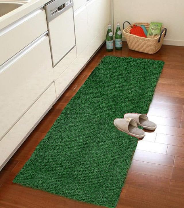 baaboo Cushion Door Mat for Home Entrance, Modern Rubber Anti Slip Floor mat for Bathroom, Balcony, Bedroom, Office Indoor & Outdoor, (2x7 Feet, Black Green) (B0D4ZDXSL2) Amazon Price History, Amazon Price Tracker