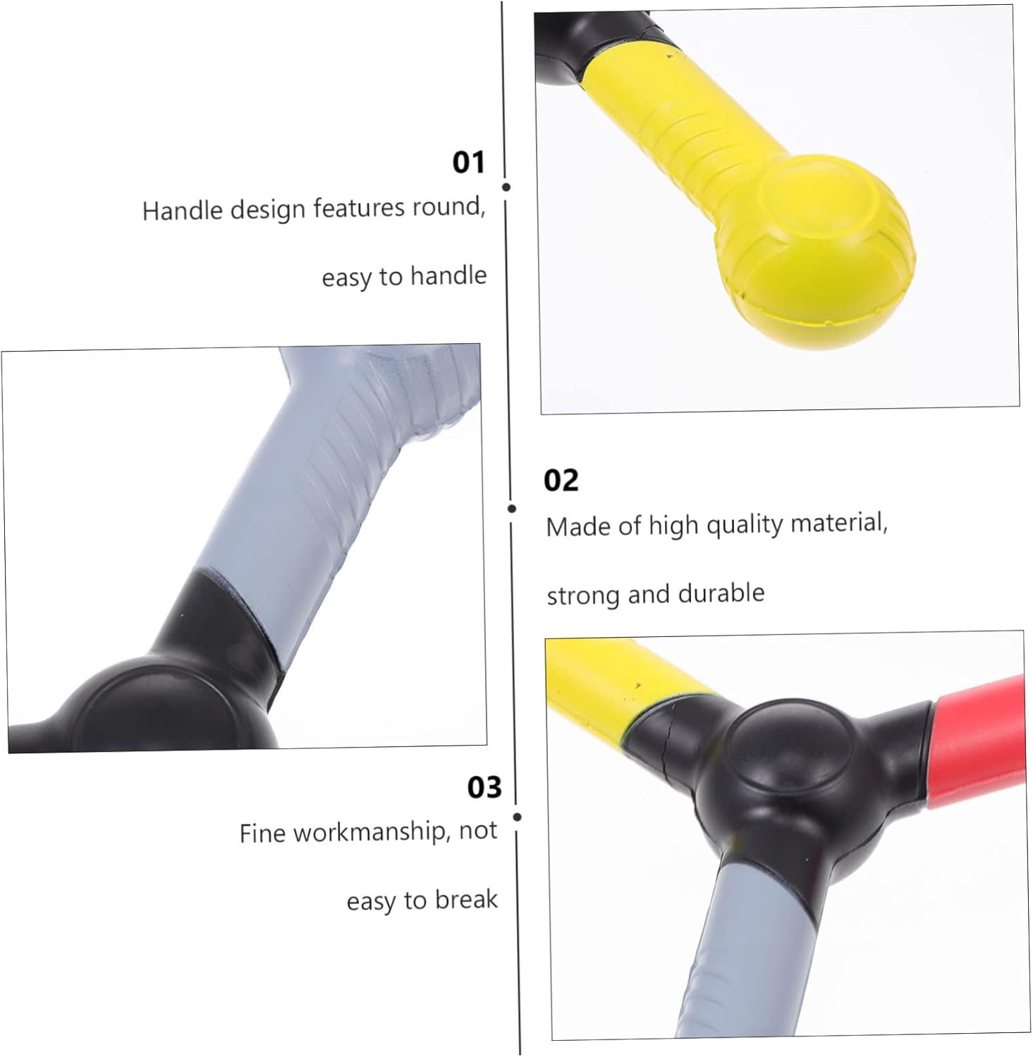 HOMSFOU 3pcs Hand-Eye Coordination Training Tool Multi-Handle Colored Sticks for Agility and Reaction Skills Improve Reaction and Decision-Making for Athletes