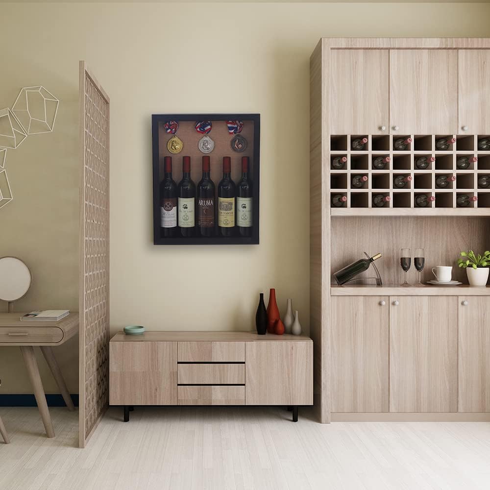 Large Shadow Box 16x20 Extra Deep Shadow Boxes Display Cases, Front Opening Shadow Boxes Bulk with Magnetic Door for Wedding Military Jersey Pet Memorial Ticket Stub Keepsakes - Black